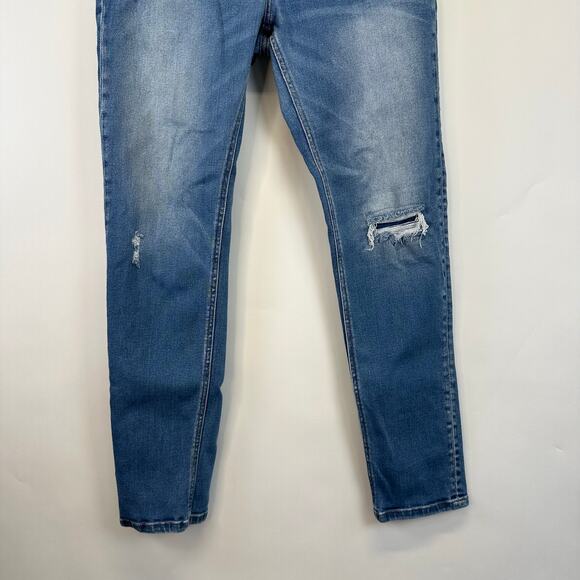 KanCan Estilo Medium Rise Distressed Knee Butterfly Button Jeans Womens 15/31 - Picture 4 of 16